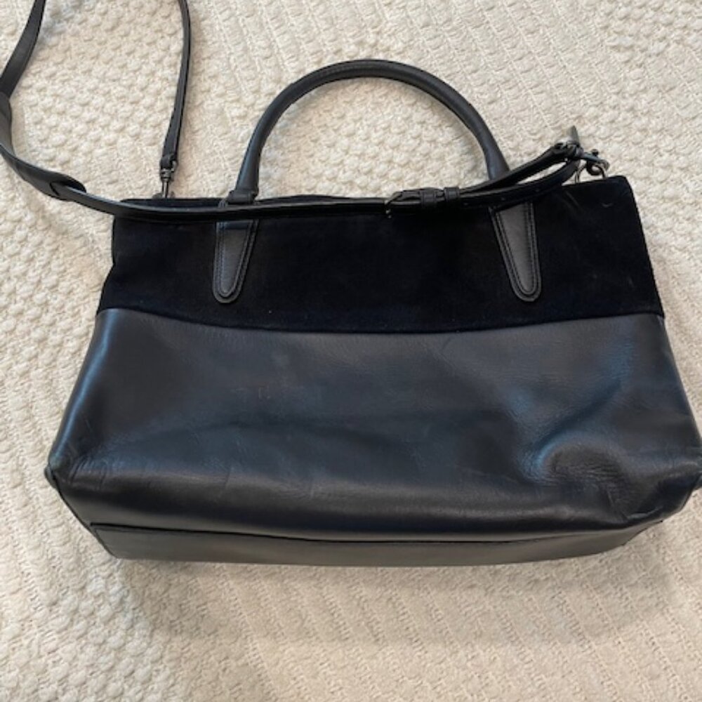 Coach Vintage Half Suede Half Smooth Leather Black  Purse - Picture 2 of 6